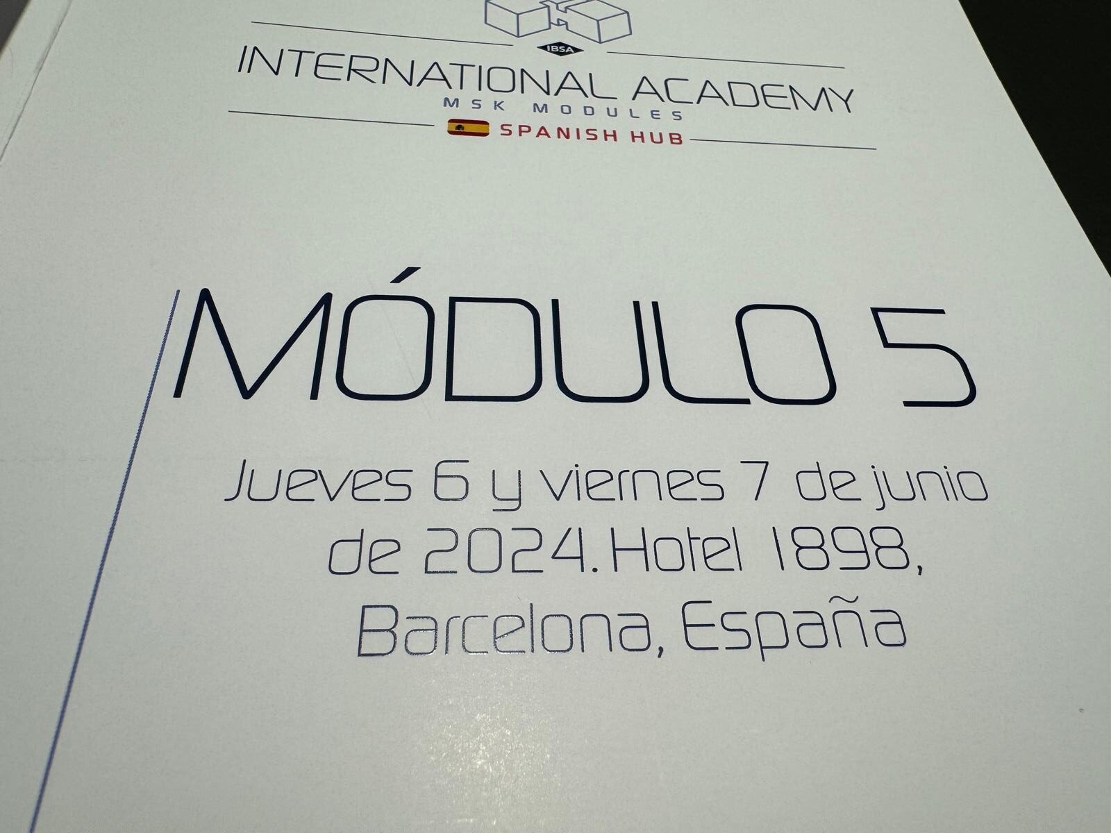 Dra. Möller profesora de la International Academy (MSK Modules) estos días